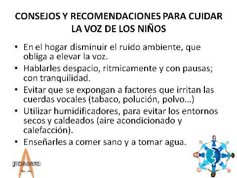 cuidados de la voz en niños